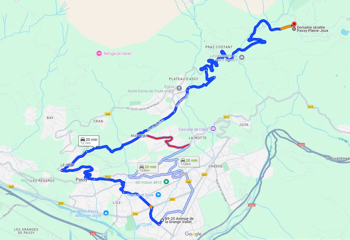 Acces plaine joux